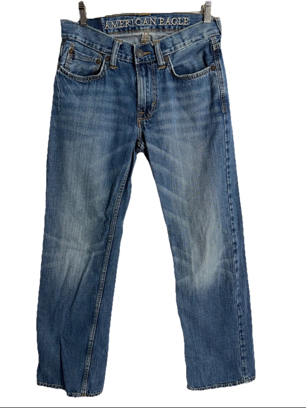 Vtg American Eagle Men's 28x32 Low Rise‎ Boot Y2K Medium Wash Denim Blue Jeans